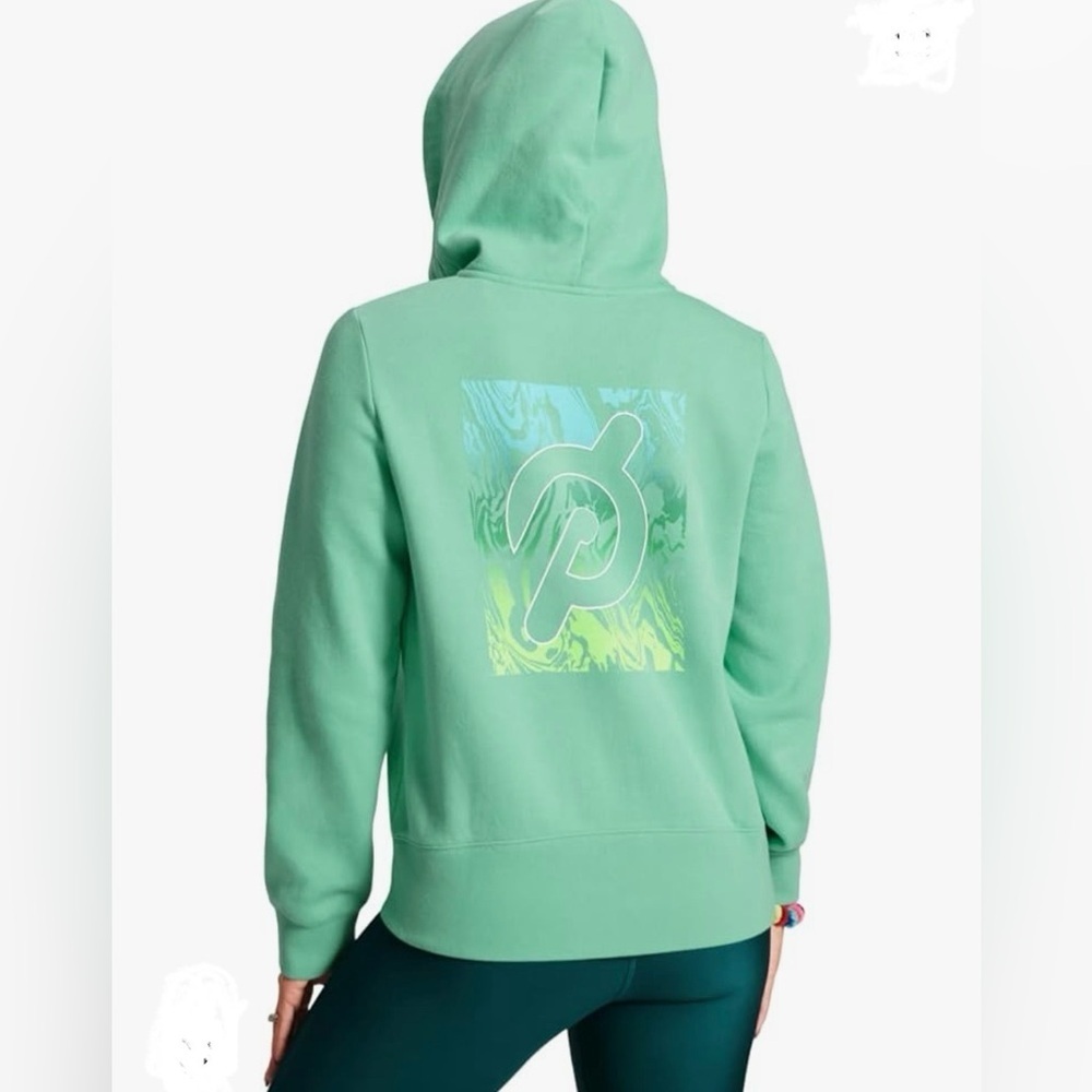Peloton Full Zip Graphic Hoodie in Green SZ XL